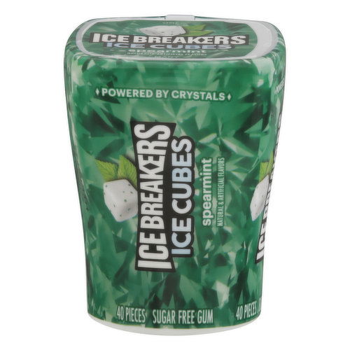 Ice Breakers Gum, Spearmint, Sugar Free, Ice Cubes