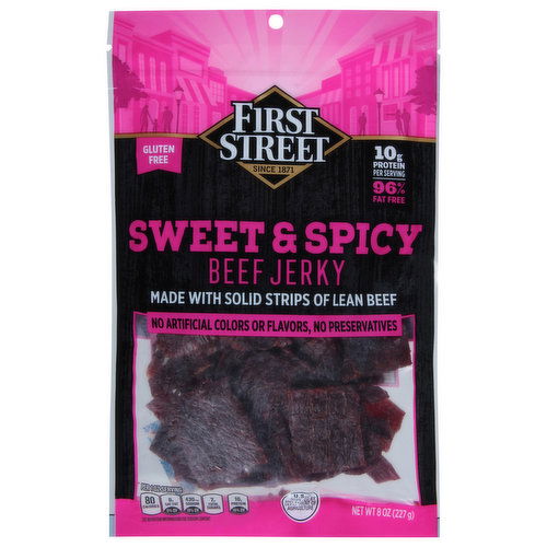 First Street Beef Jerky, Sweet & Spicy