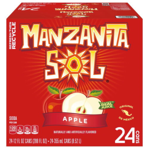 Manzanita Sol Soda, Apple Image 1 of 4