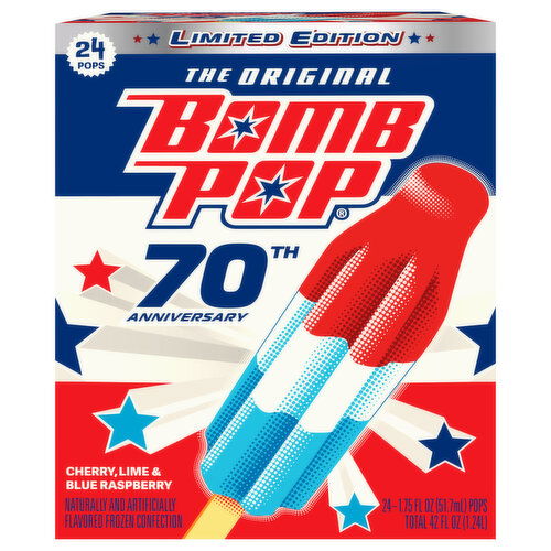 Bomb Pop The Original Cherry, Lime & Blue Raspberry Pops