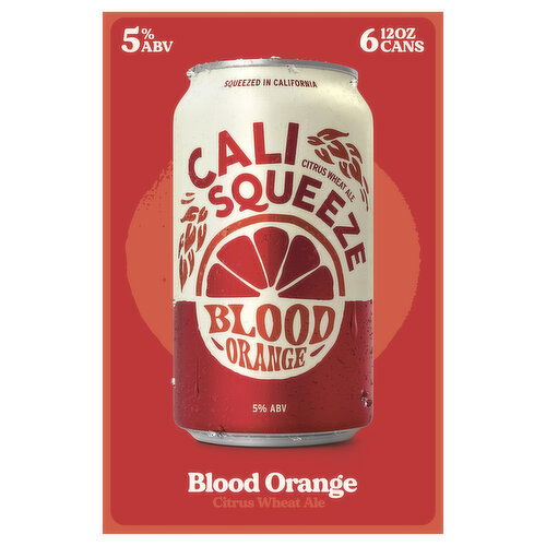 Cali Squeeze Beer, Citrus Wheat Ale, Blood Orange