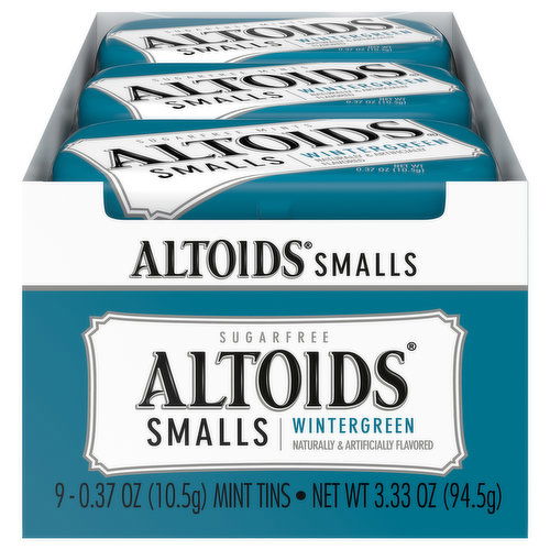 Altoids Mint Tins, Sugarfree, Wintergreen, Smalls