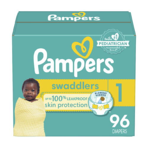 Pampers Swaddlers Diapers - Size 1 (8-14 lbs)