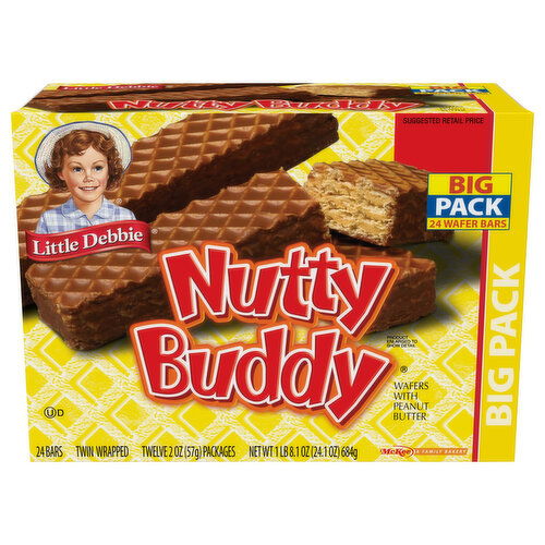 Little Debbie Wafers, with Peanut Butter, Big Pack