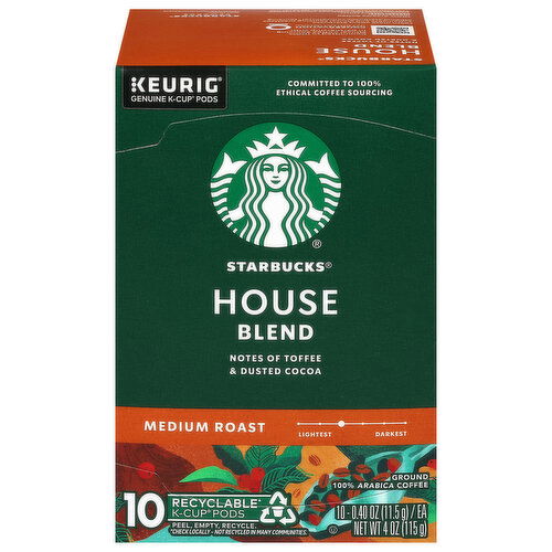 Starbucks Ground 100% Arabica Medium Roast House Blend Coffee