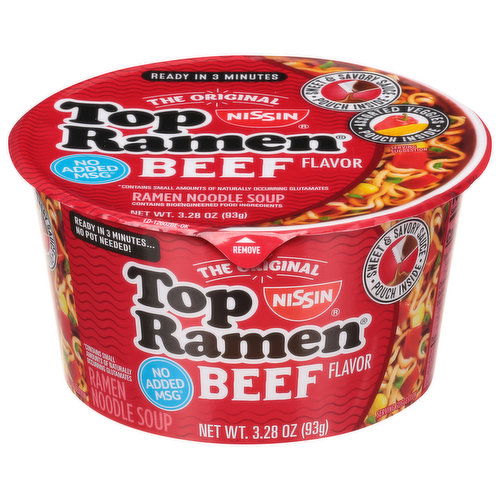 Nissin Ramen Noodle Soup, Beef Flavor