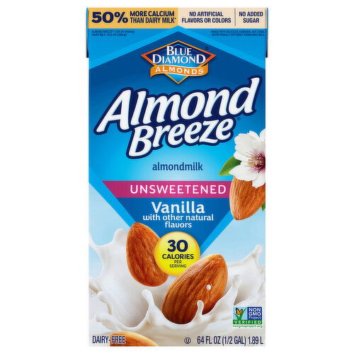 Blue Diamond Dairy-Free Unsweetened Vanilla Almondmilk
