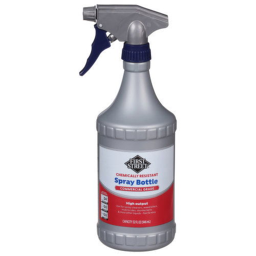 First Street Spray Bottle, Commericial Grade, High Output