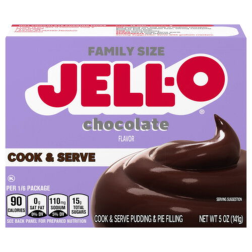 Jell-O Cook & Serve Chocolate Pudding & Pie Filling Family Size