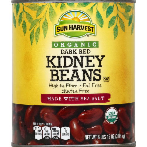 Sun Harvest Kidney Beans, Dark Red