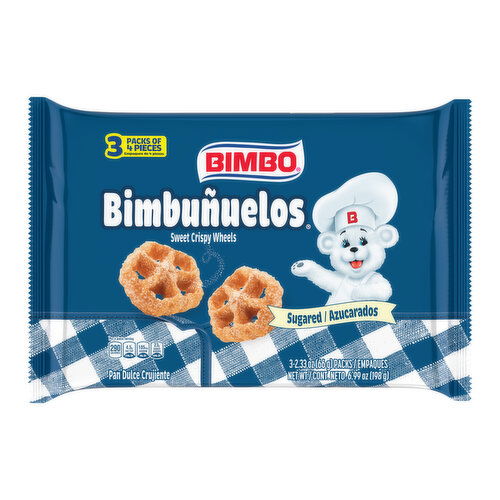 Bimbo Sugar Sweet Crispy Wheels, 3 packs, 6.99 oz