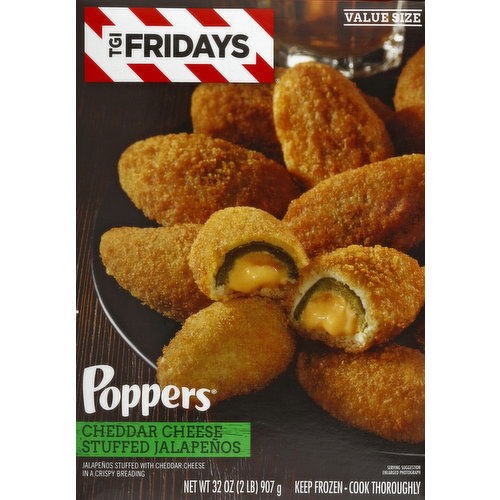 T.G.I. Friday's Stuffed Jalapenos, Cheddar Cheese, Value Size