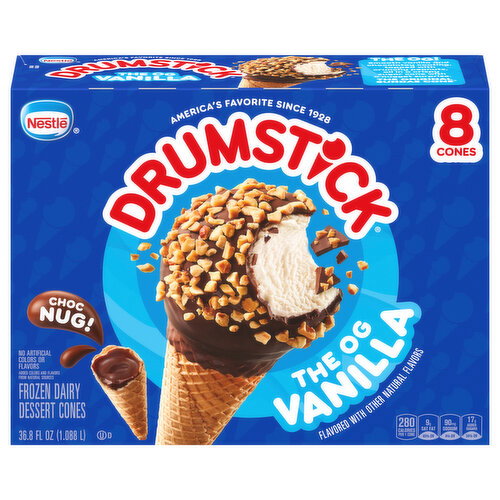 Drumstick Vanilla Frozen Dairy Dessert Cones Image 1 of 6
