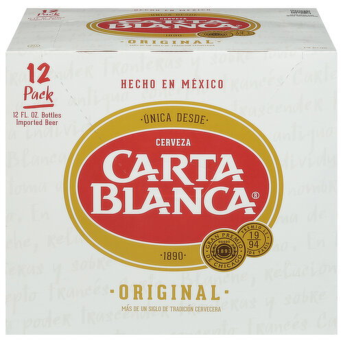 Carta Blanca Beer, Imported, Original, 12 Pack Image 1 of 5