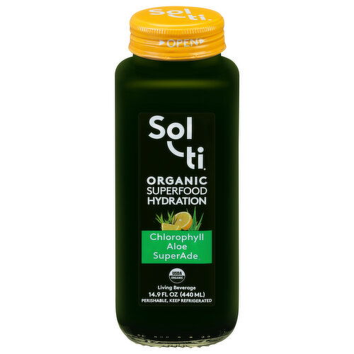 Sol-Ti Living Beverage, Organic, Chlorophyll Aloe SuperAde, SuperFood Hydration