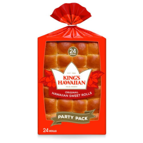 King's Hawaiian Original Hawaiian Sweet Rolls, 24 Count