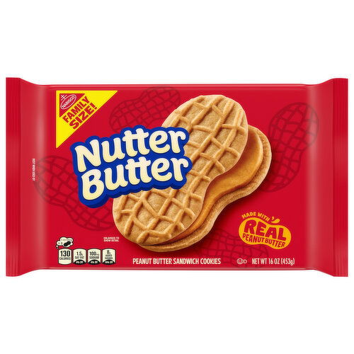 Nutter Butter Peanut Butter Sandwich Cookies Family Size