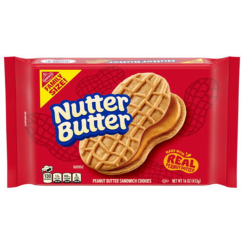 Nutter Butter Peanut Butter Sandwich Cookies Family Size