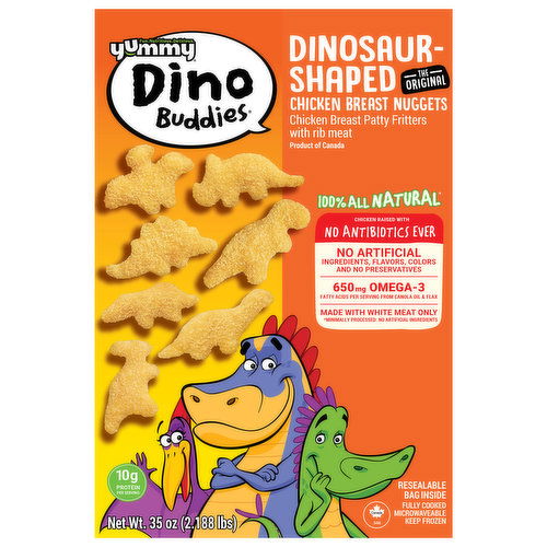 Dino Buddies Nuggets, Chicken Breast, Dinosaur Shaped