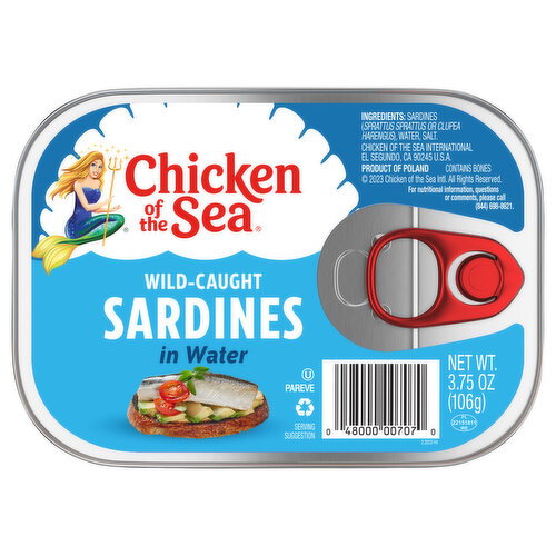 Chicken of the Sea Wild Caught Sardines in Water Image 1 of 2