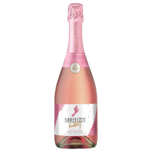 Barefoot Bubbly Pink Moscato Champagne California Sparkling Wine Image 1 of 7