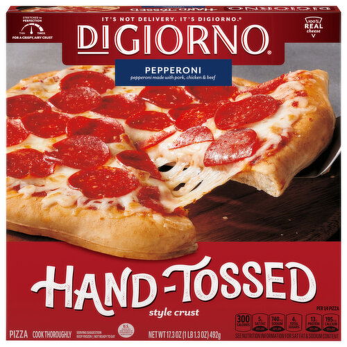 DiGiorno Pizza, Style Crust, Hand-Tossed, Pepperoni