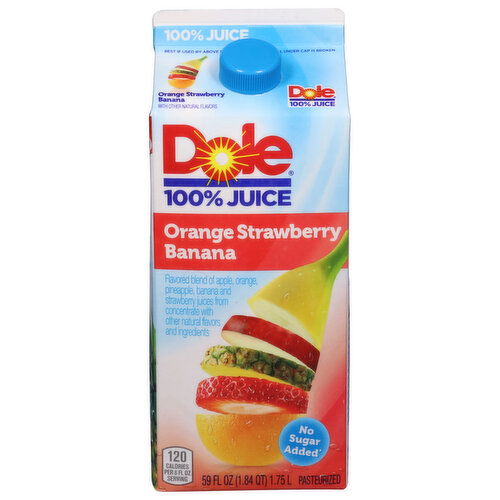 Dole 100% Juice, Orange Strawberry Banana