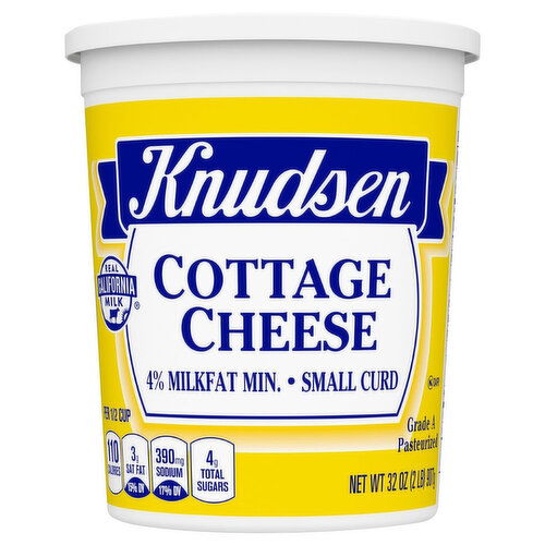 Knudsen Cottage Cheese, 4% Milkfat Min, Small Curd