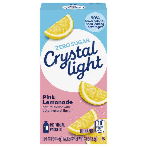 Crystal Light Zero Sugar Pink Lemonade Drink Mix