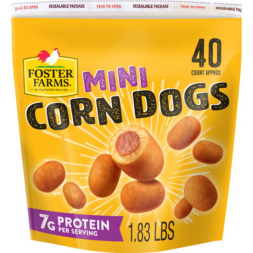 Foster Farms Honey Crunchy Mini Corn Dogs, Frozen Image 1 of 11