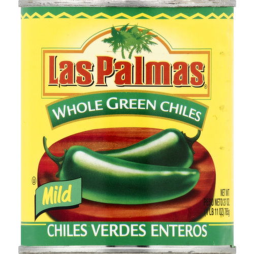 Las Palmas Green Chiles, Whole, Mild