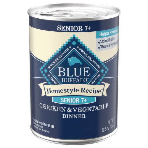 Blue Buffalo Natural Senior 7+ Chicken & Vegetable Dinner Food for Dogs Image 1 of 5