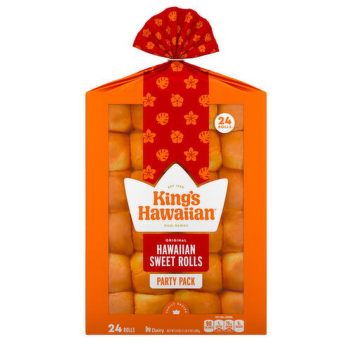 King's Hawaiian Original Hawaiian Sweet Rolls, 24 Count