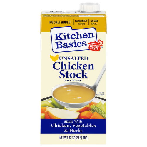 Kitchen Basics Unsalted Chicken Stock for Cooking Image 1 of 6