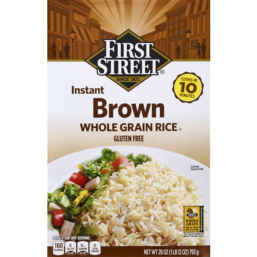 First Street Brown Rice, Whole Grain, Instant