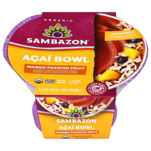 Sambazon Organic Mango Passion Fruit Acai Bowl