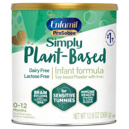 Enfamil Infant Formula, Soy Based Powder with Iron, Simply Plant-Based, 0-12 Months