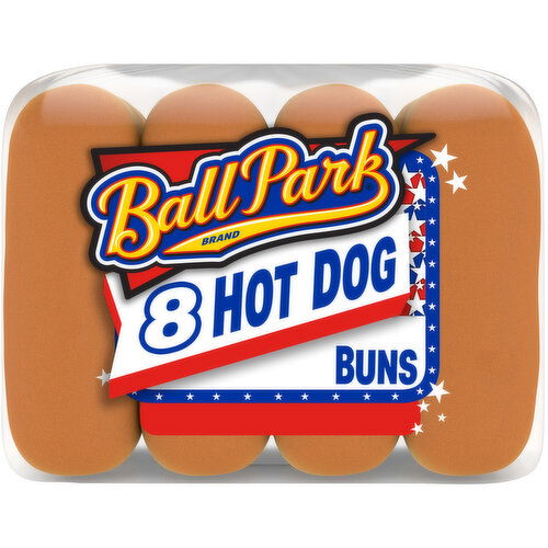 Ball Park White Hot Dog Buns, 8 count, 14 oz