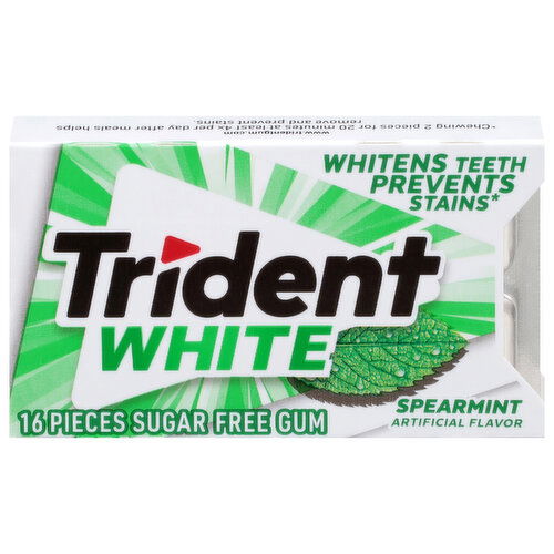 Trident White Sugar Free Spearmint Gum
