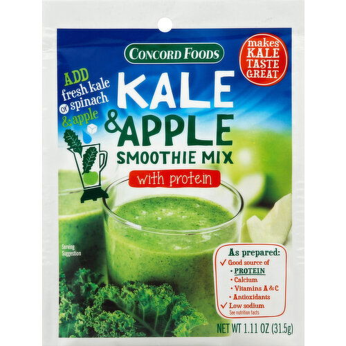 Concord Foods Smoothie Mix, Kale & Apple, with Protein