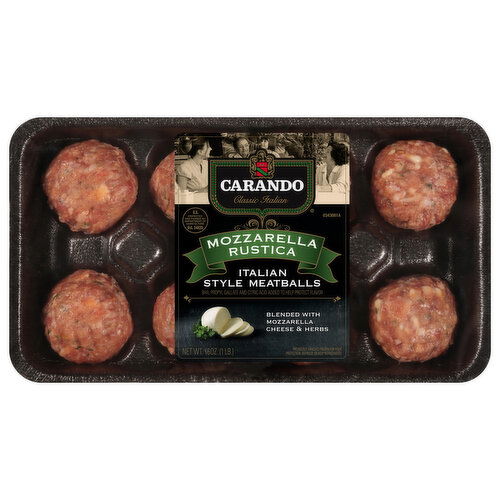 Carando Italian Style Mozzarella Rustica Meatballs