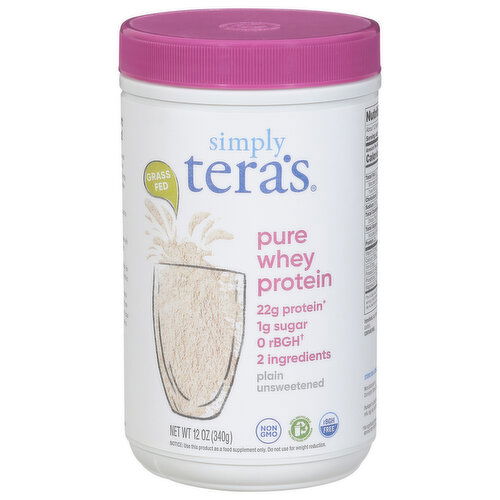 Simply Tera's Whey Protein, Pure, Plain Unsweetened
