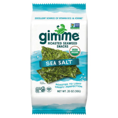 gimMe Sea Salt Roasted Seaweed Snacks