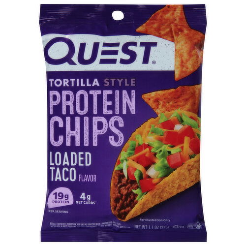 Quest Protein Chips, Loaded Taco Flavor, Tortilla Style