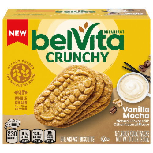 belVita Crunchy Vanilla Mocha Breakfast Biscuits
