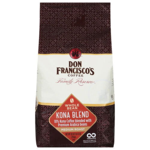 Don Francisco's Coffee, Whole Bean, Medium Roast, Kona Blend