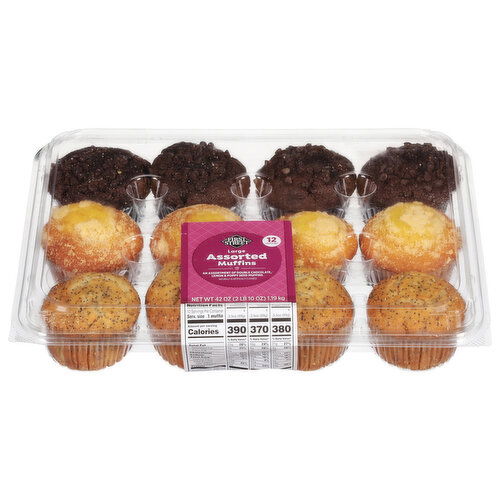 First Street Muffin, Assorted, Large