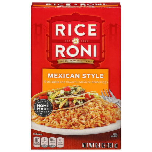 Rice A Roni Rice A Roni Rice Pasta Mexican Style 6.4 Oz