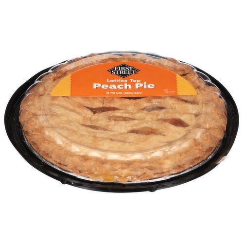 First Street Lattice Top Peach Pie