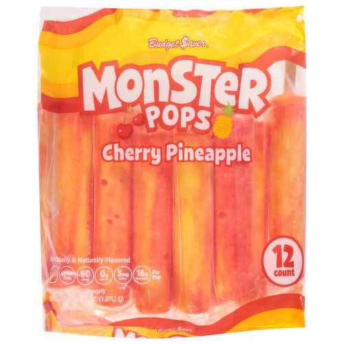 Budget Saver Monster Pops, Cherry Pineapple